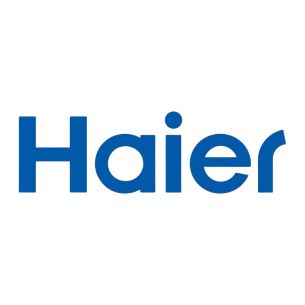 Haier company logo in blue text