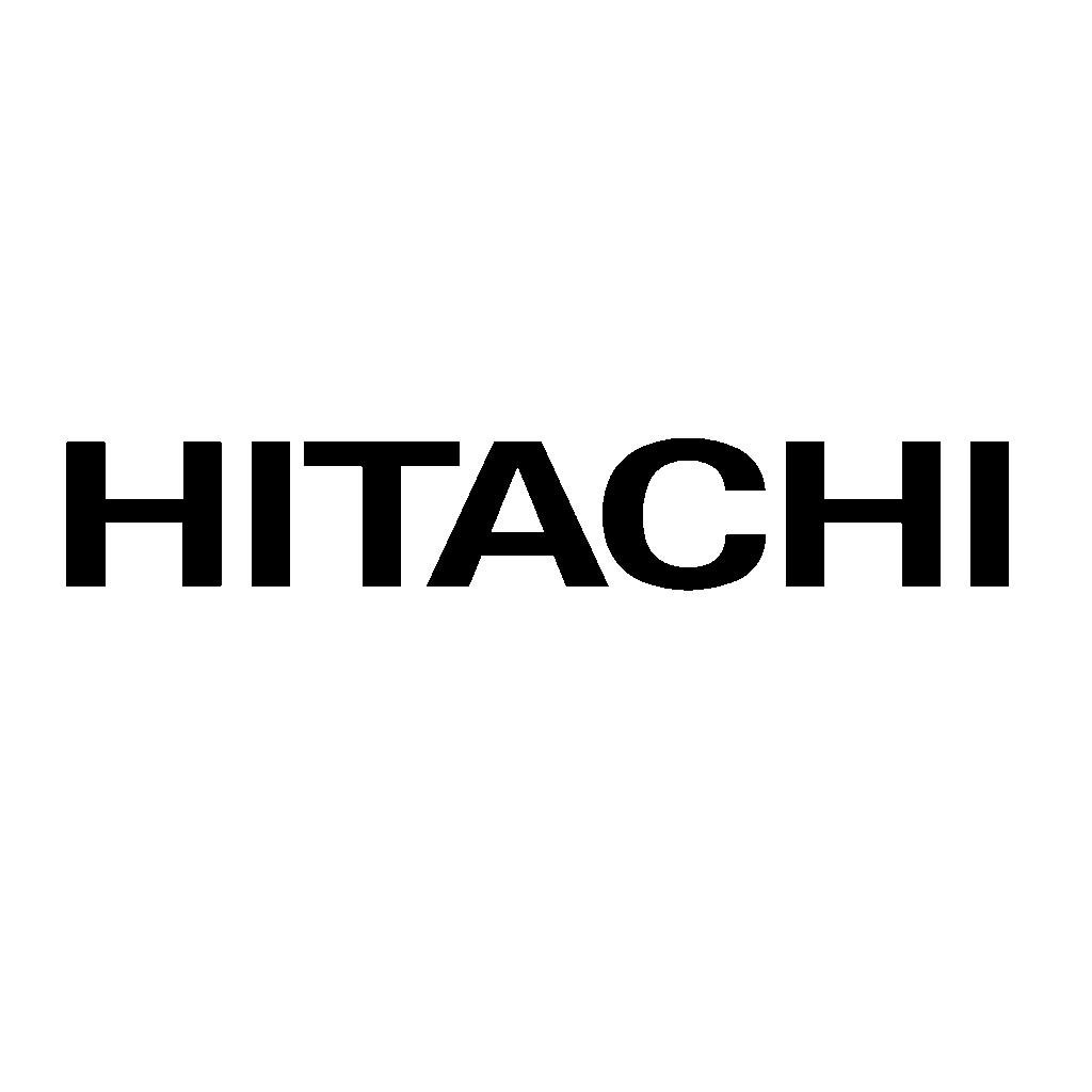 Hitachi logo in black text.