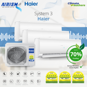 Haier Flexis System 3 R32 Inverter Aircon (5 Ticks) Climate Voucher & EEG Grant - Supply Only