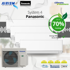 Panasonic XU Series System 4 R32 Inverter Aircon (5 Ticks) Climate Voucher & EEG Grant - (Supply Only)