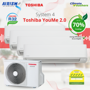 Toshiba Youme System 4 R32 Inverter Aircon (5 Ticks) - Supply Only