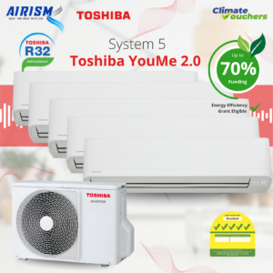 Toshiba Youme System 5 R32 Inverter Aircon (5 Ticks) - Supply Only