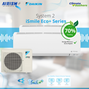 Daikin System 2 iSmileEco+ Aircon (5 Ticks) Climate Voucher & EEG Grant - Supply Only