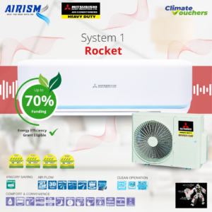 Mitsubishi Heavy Industries Rocket Series System 1 Wifi R32 Inverter Aircon 4 Ticks / 5 Ticks Climate Vouche - Supply