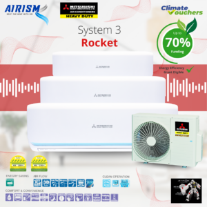 Mitsubishi Heavy Industries System 3 R32 Inverter Aircon (5 Ticks) Climate Voucher & EEG Grant - Supply Only