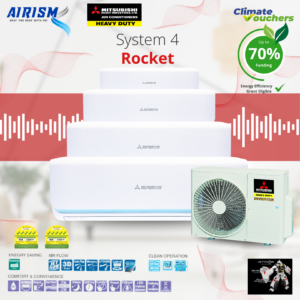 Mitsubishi Heavy Industries System 4 R32 Inverter Aircon (5 Ticks) Climate Voucher & EEG Grant - Supply Only