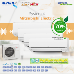 Mitsubishi Electric Starmex System 4 R32 Inverter Aircon (5 Ticks) Climate Voucher & EEG Grant - Supply Only