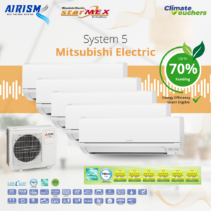 Mitsubishi Electric Starmex System 5 R32 Inverter Aircon (5 Ticks) - Supply Only