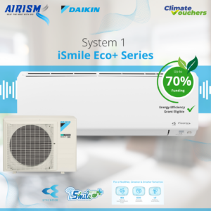 Daikin System 1 iSmileEco+ Aircon (4 Ticks / 5 Ticks) Climate Voucher & EEG Grant (Supply Only)